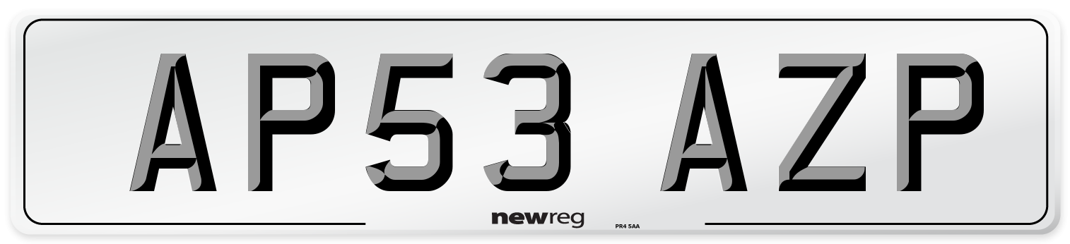 AP53 AZP Number Plate from New Reg